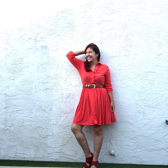 NY Collection Button-Down Dress, Small - Picture 6 of 12